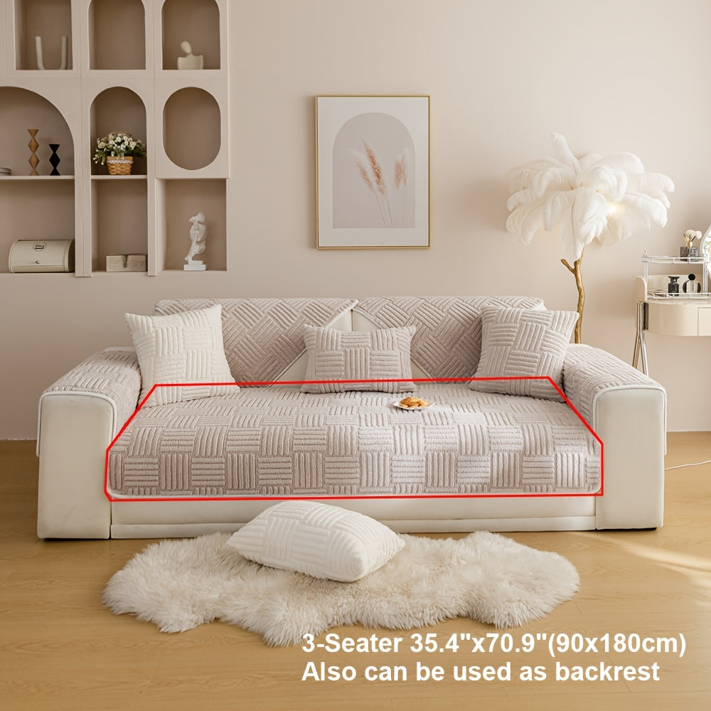 Customer Favorite  1 Modern Simple Plush Sofa Cushion, Pet Friendly Sofa Cover, And Anti Slip Combination Sofa Cover, Machine Washable Sofa Cover: Suitable for 1-4 Seat Sofas