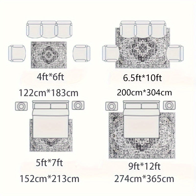 A Vintage-Style Carpet Featuring a Multi-Color Plaid Design, Suitable for Machine Washing. This Low-Pile Carpet Is Non-Slip And Ideal for Living Rooms And Bedrooms, Offering And Enhancing Home Or Office Decor